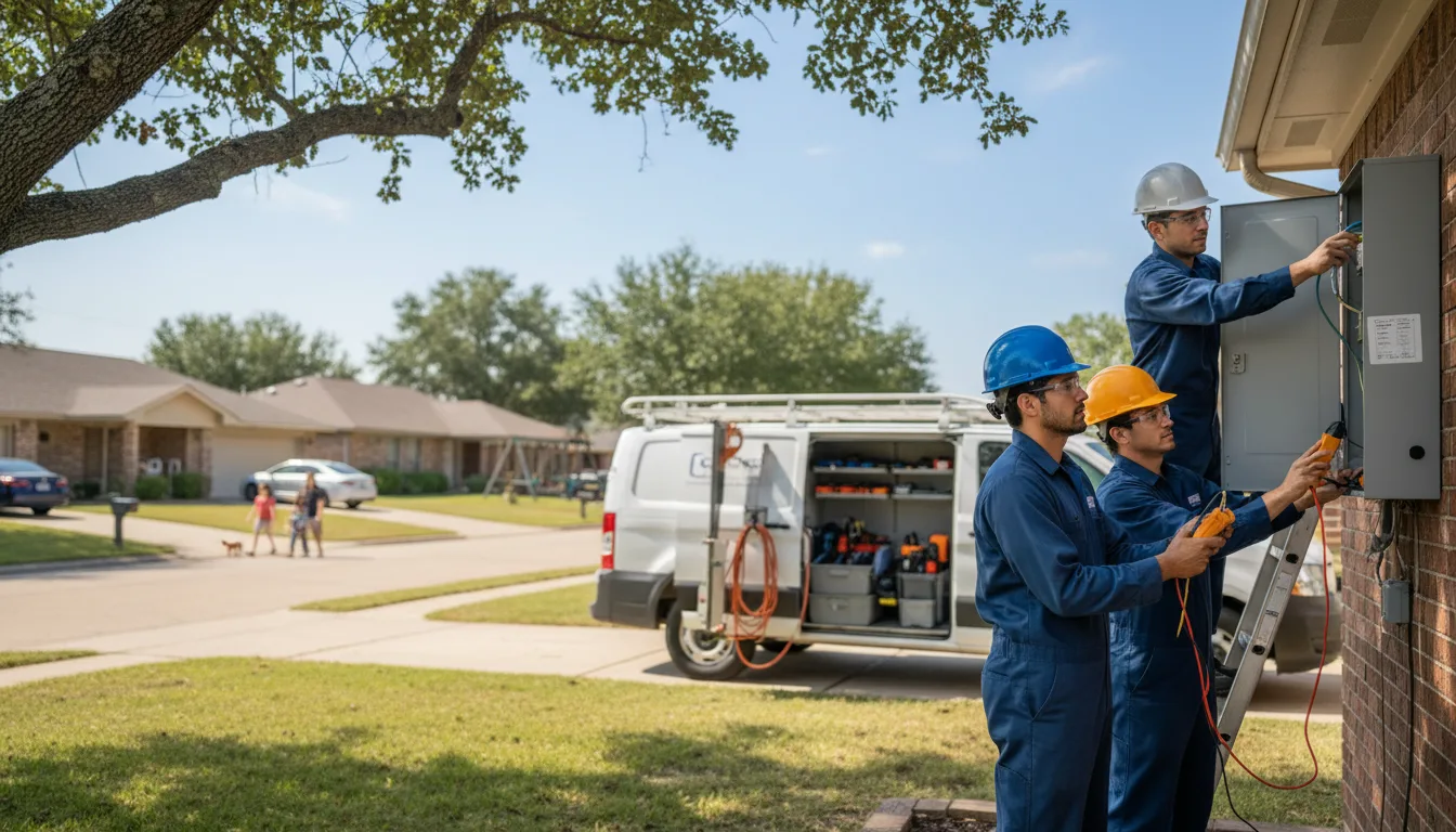 Certified electrician providing emergency electrical services in Pennington, TX